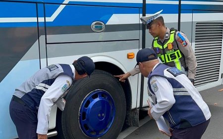 Cegah Kecelakaan, Polres Mojokerto Kota Pastikan Kelaikan Angkutan Umum