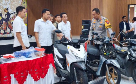 Polresta Sidoarjo Ungkap Penipuan Motor, Tiga Tersangka Ditahan