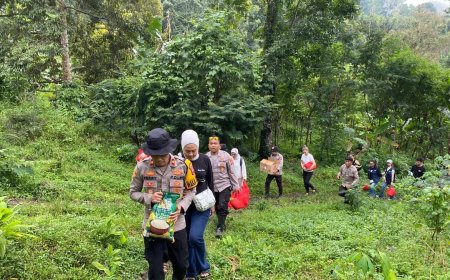 Polres Jember Konsisten Salurkan Bantuan ke Wilayah Terpencil