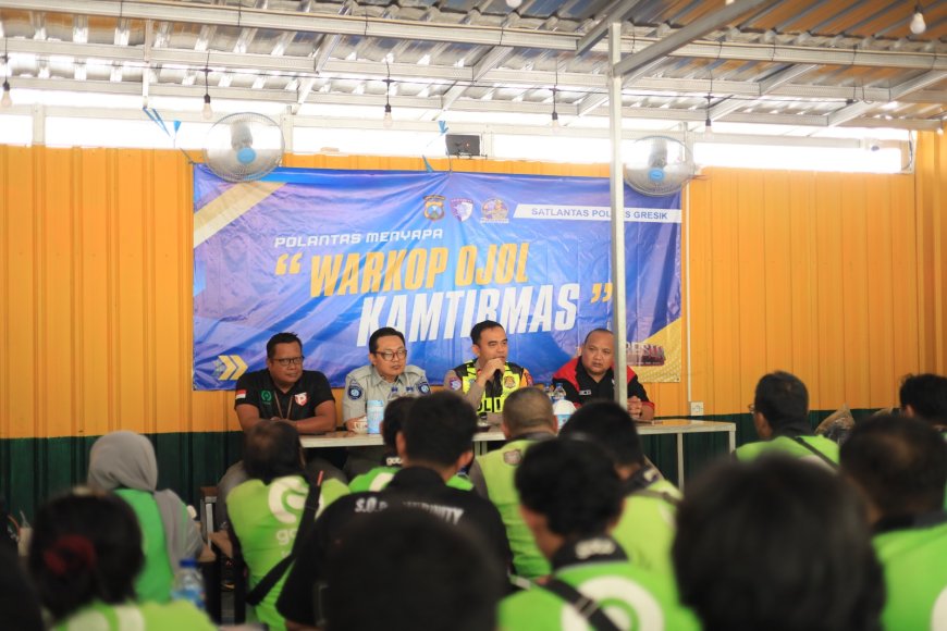Polres Gresik Bangun Sinergi dengan Driver Ojol di Operasi Keselamatan Semeru