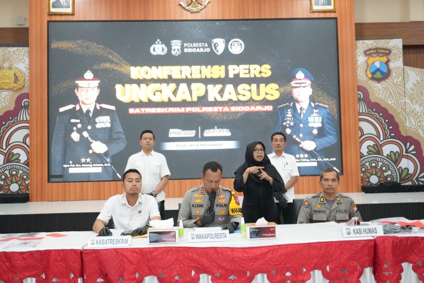 Tiga Pelaku Penipuan Modus Pinjam Motor Diciduk Polresta Sidoarjo