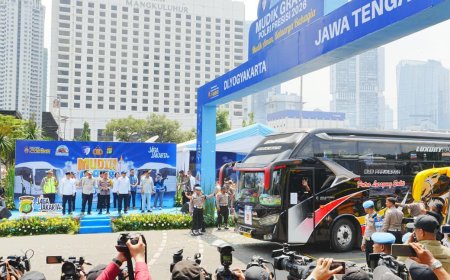 Mudik Gratis Polri Mulai Diberangkatkan, Kapolri Cek Kesiapan Sopir dan Kendaraan