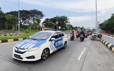 Puncak Mudik, Polres Pelabuhan Tanjungperak Lakukan Rekayasa Lalu Lintas di Suramadu