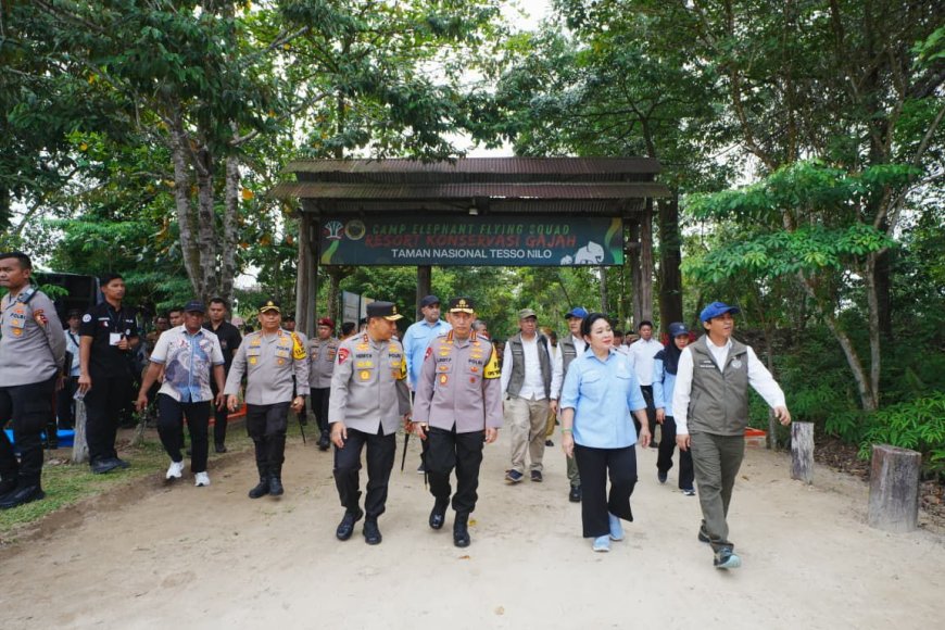 Tinjau Tesso Nilo, Kapolri dan Titiek Soeharto Soroti Konservasi Gajah