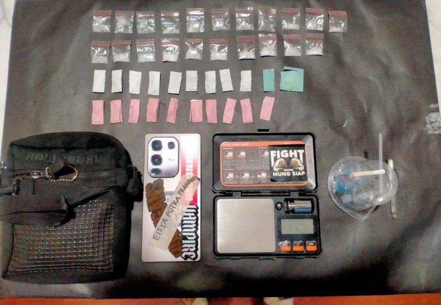 Polres Malang Amankan Tersangka Sabu, 21 Paket Jadi Barang Bukti