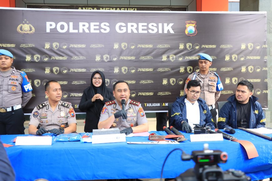 Polres Gresik Amankan Pelaku Pencurian Kabel PLN Antar Daerah
