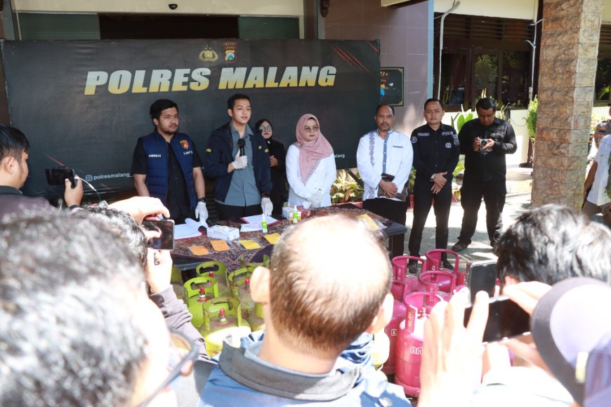 Polres Malang Amankan Pelaku Pengoplos LPG di Kepanjen