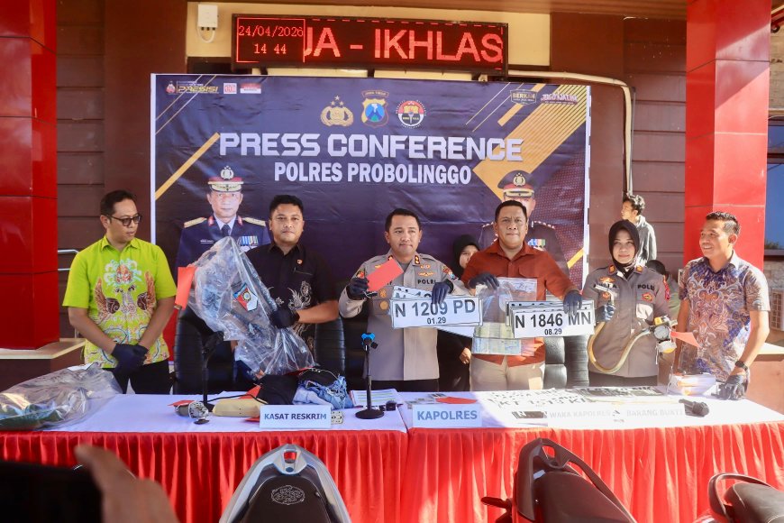 Polres Probolinggo Bongkar Kasus Curas dan Pencurian Motor